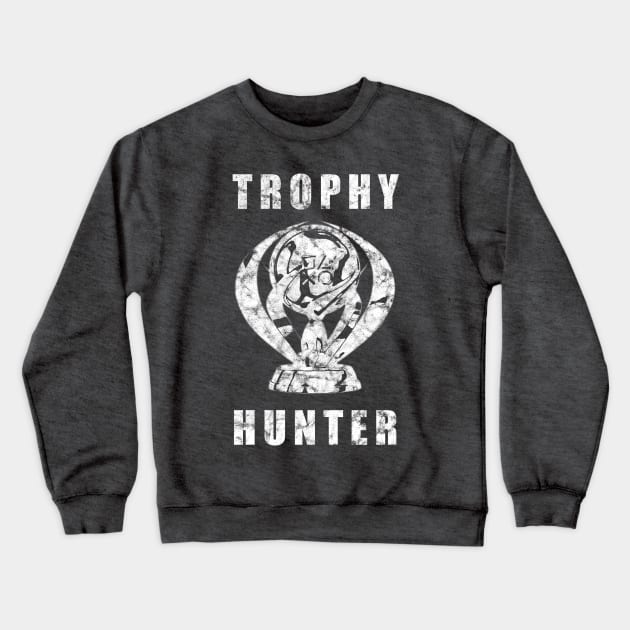 Trophy Hunter White Distressed Crewneck Sweatshirt by StebopDesigns